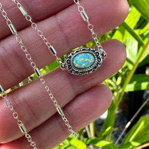 Opal Urn Neckalce, Fill Yourself Cremation Necklace, Ashes Jewelry, Pet Memorial, Necklace Urn, October Birthstone Keepsake DIY image 10
