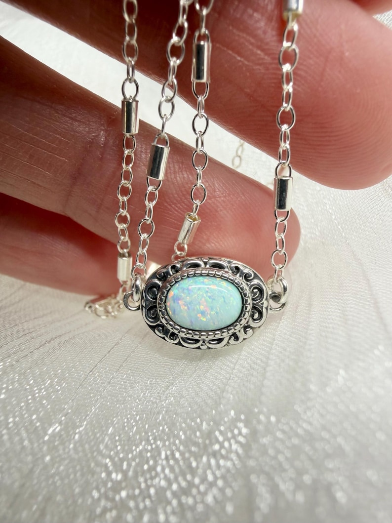 Opal Urn Neckalce, Fill Yourself Cremation Necklace, Ashes Jewelry, Pet Memorial, Necklace Urn, October Birthstone Keepsake DIY image 12