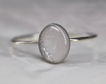 Breastmilk Pearlescent Ring, Gold or Silver Flake Mother’s Milk Jewelry, New Mama Gift, Breastfeeding Keepsake, 1st Mothers Day Gift