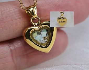 Cremation Heart Pendant, Custom Engraved Keepsake, Fill Yourself Ashes Necklace, DIY Wearable Urn, Memorial Jewelry