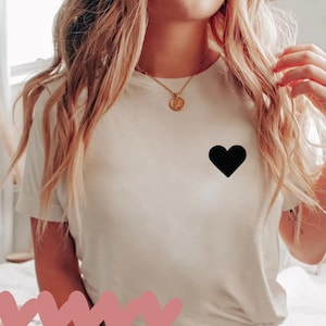 Tiny black heart tee