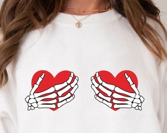 Heart Boobies crewneck sweatshirt