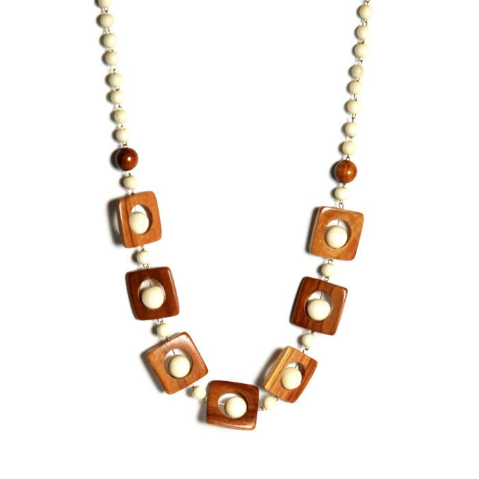 Necklace gift for women fashion jewelry wood necklace wood Etsy
