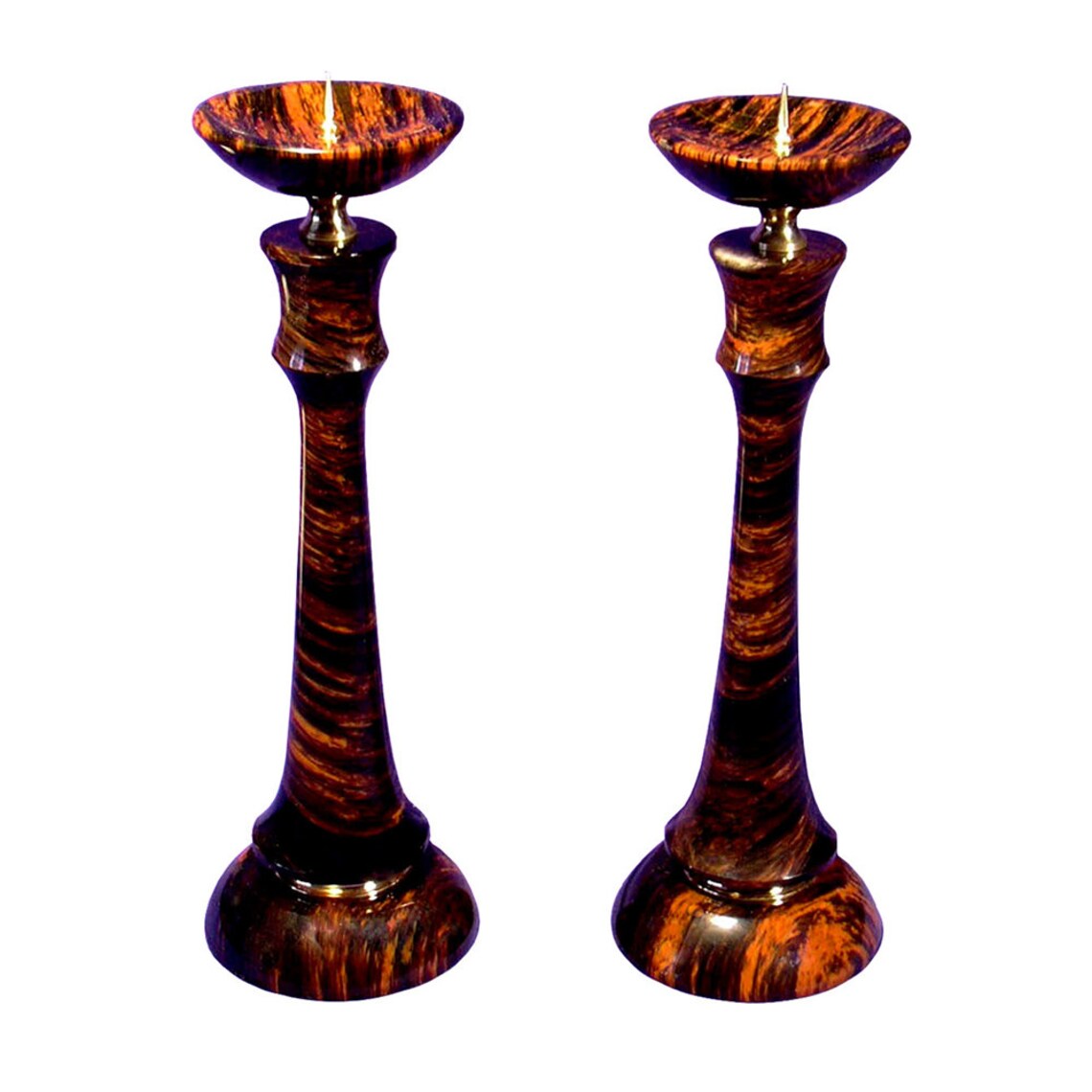 Very Nice Candle Holders Made From Natural Obsidian Great Etsy