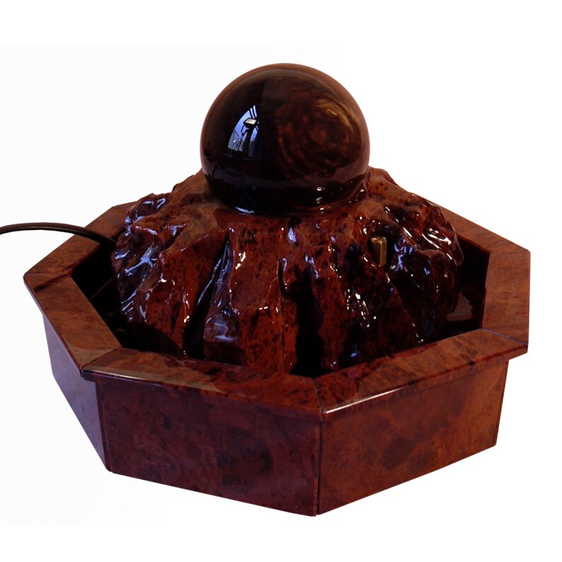 Indoor Spinning Ball Water Fountain Made From Obsidian / Etsy