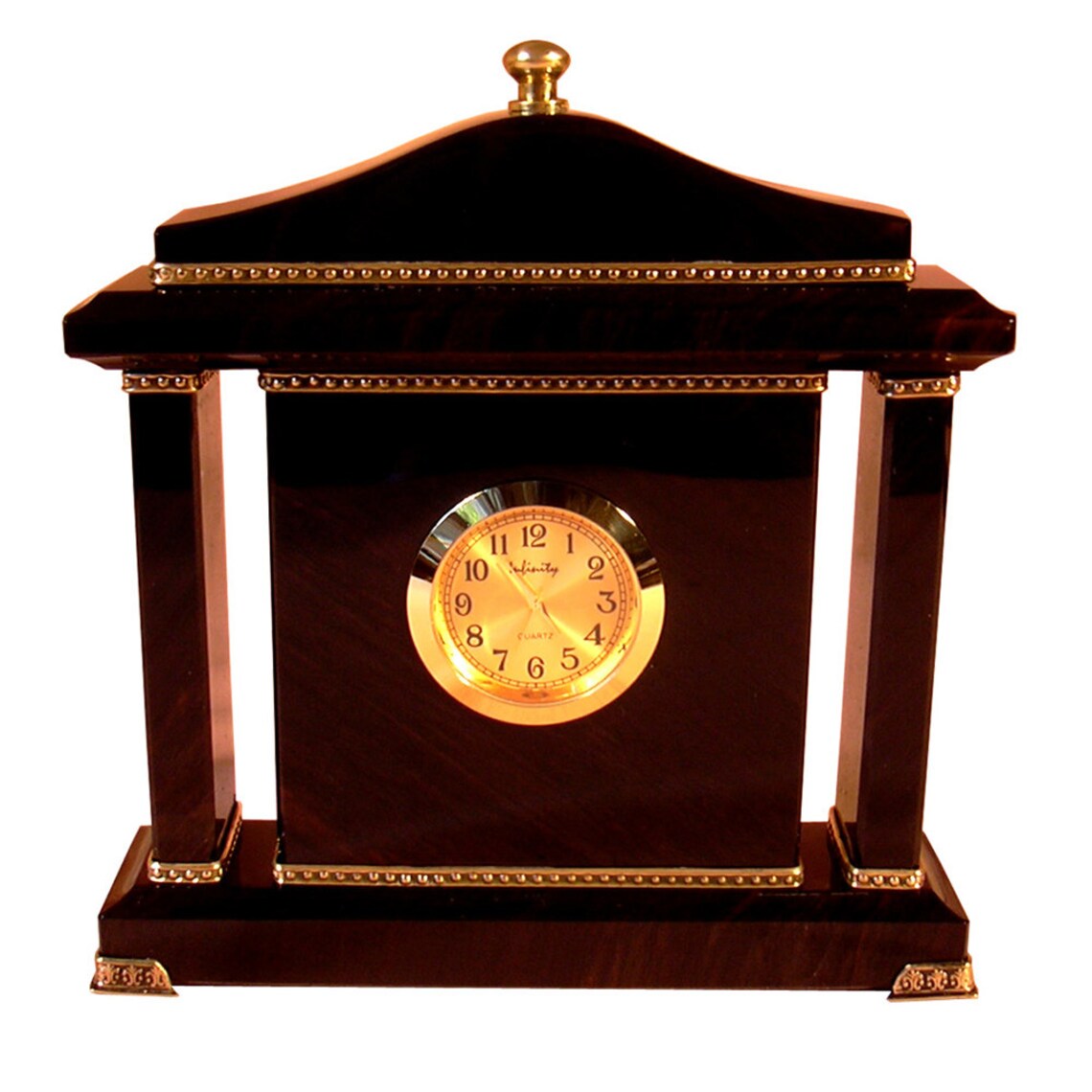 Vintage Style Mantel Clock Made From Natural Obsidian Etsy