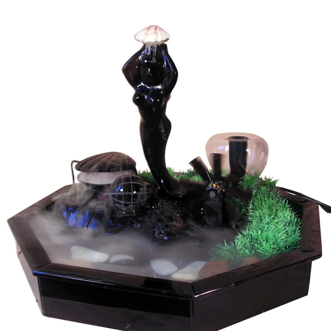 Mermaid tabletop water fountain with spinning globe mill and Etsy