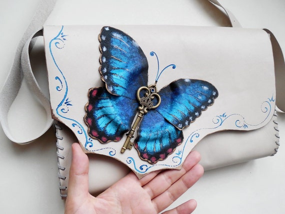 Purse butterfly leather - Gem