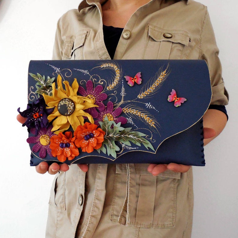 Wearable art bagFloral bagColorful bagSummer bagUnique Etsy