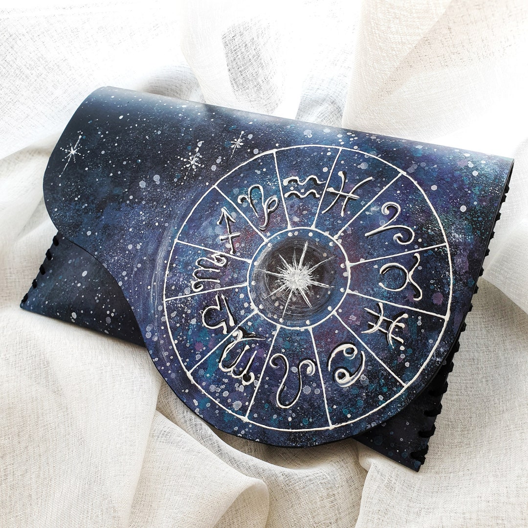 Zodiac Sign Astrology, Personalized Leather Purse, Astrological Sign ...