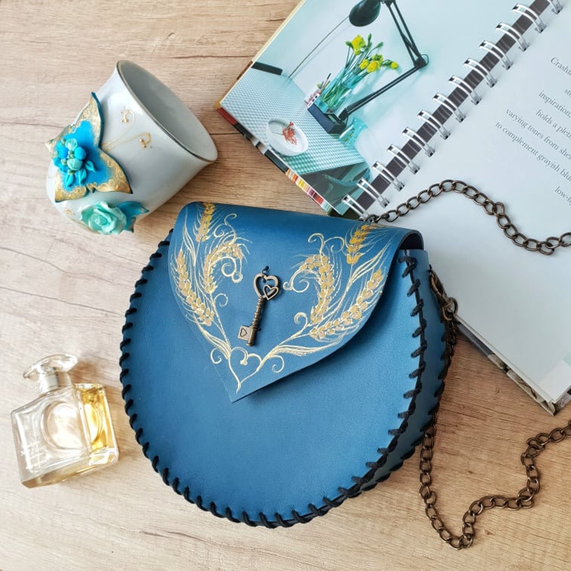 Circle colorful Bag Round bag Circle purse Round purse Etsy