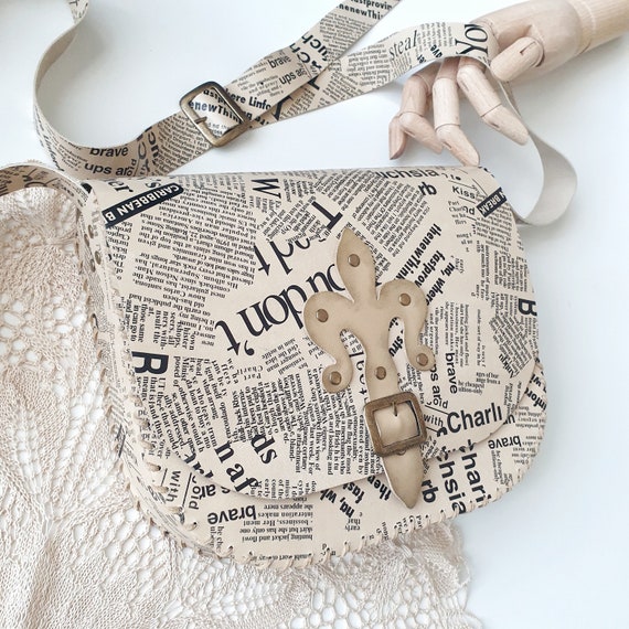 Creative Newspaper Clutch Bag Trendy Chain Crossbody Bag - Temu