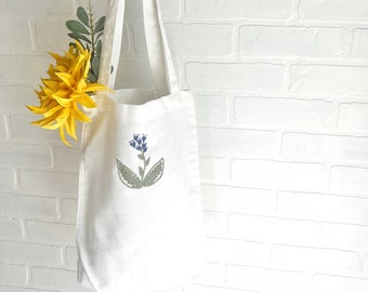 Lauren Hand Stitched Embroidered Cotton Tote Bag