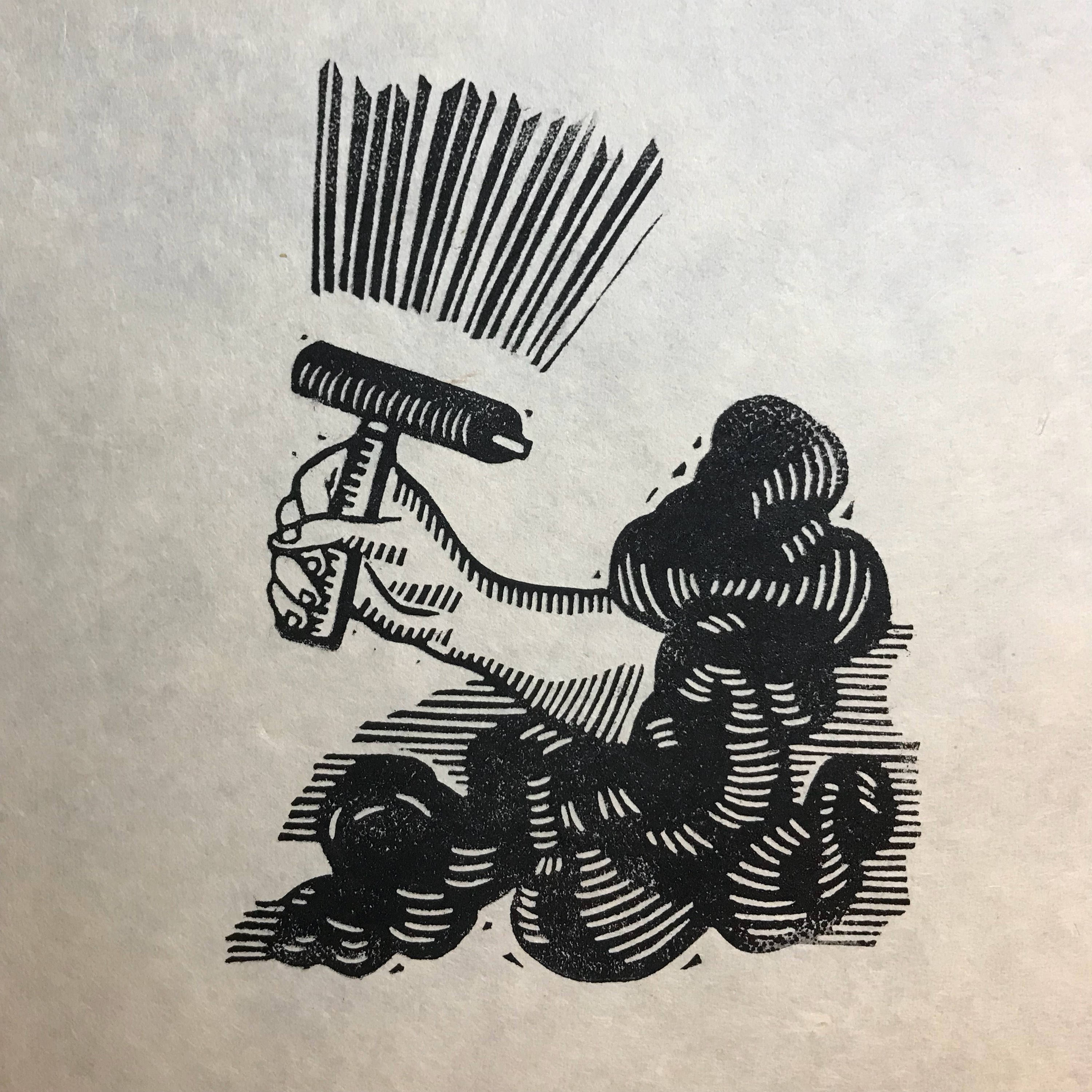 Power to the brayer Linocut print Etsy