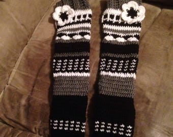 Fun Flower Socks Black