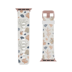 Coral Reef Apple Watch Band, Floral Watch Strap, Nature Inspired How to Decorate Your Life, Gift for Ocean Lovers, Summer Vibes