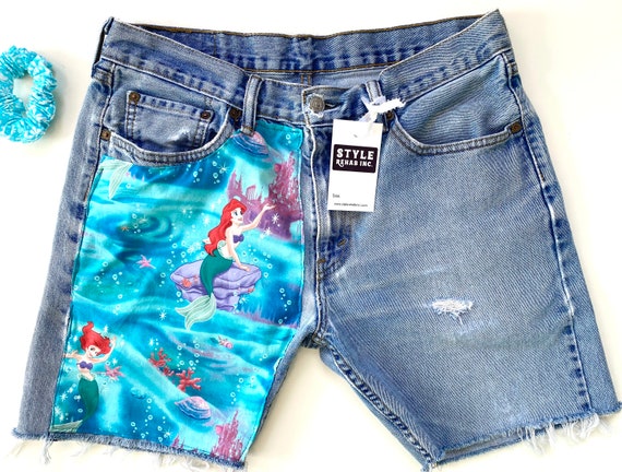 Mermaid jean shorts clearance