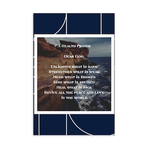 Gesundheit Prayer Standard Postkarte Gute Besserung Hinzufügen zum Warenkorb oder Geschenk für einen kranken Freund oder Verwandten Toll, um auch täglich für sich selbst zu sagen