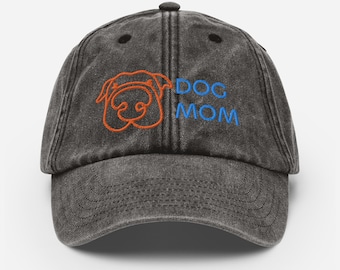 Dog Mom Gift for the Holidays Cute Denim Wash Dad Hat Baseball Cap