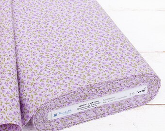 Threadart Sevenberry Lilac Rosebud Cotton Quilting Fabric - 1, 3 & 10 Yard Cuts