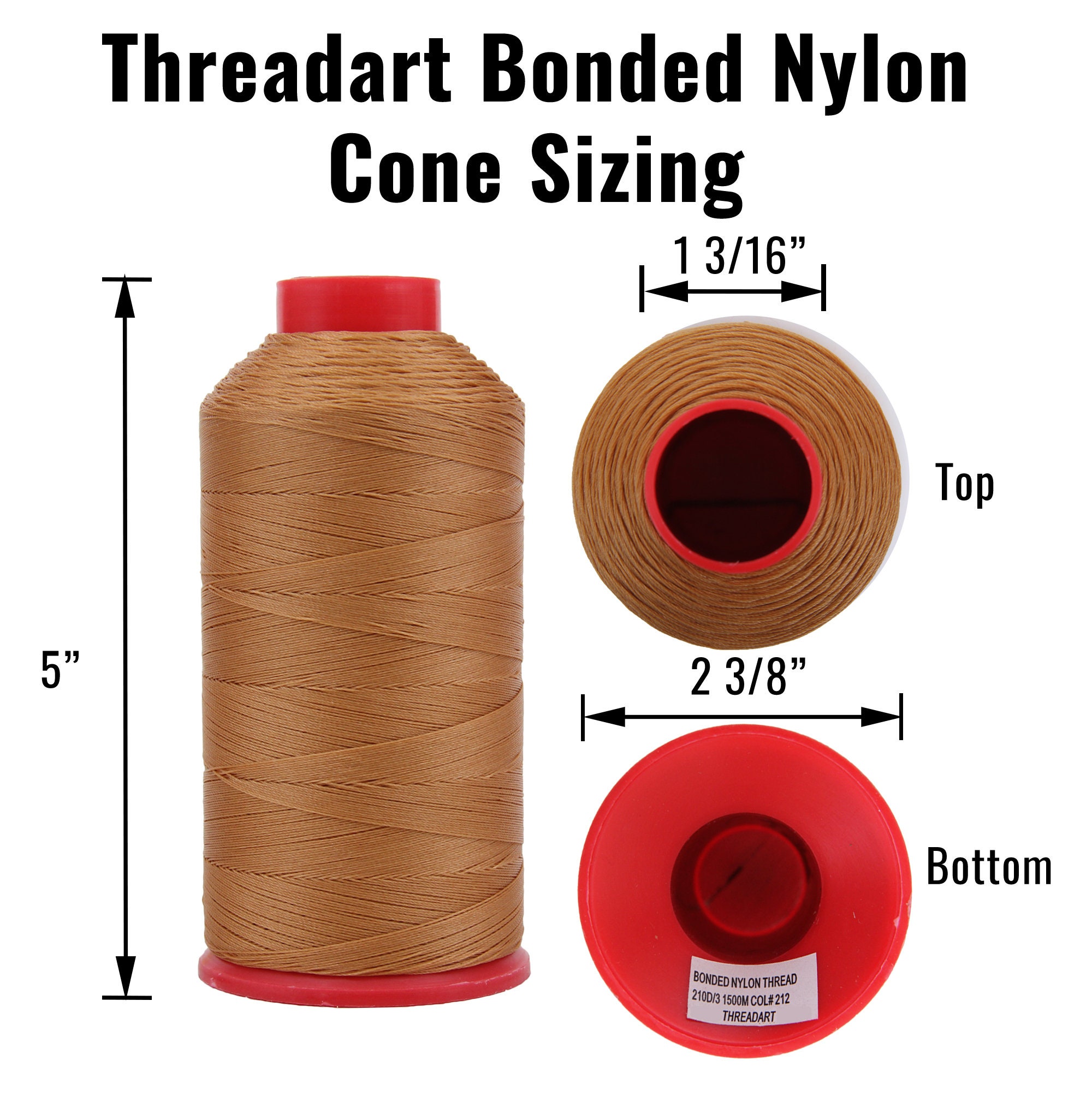 Buy Heavy Duty Bonded Nylon Thread 26 Colors Available Large 1500 Meter  Cones Online in India 