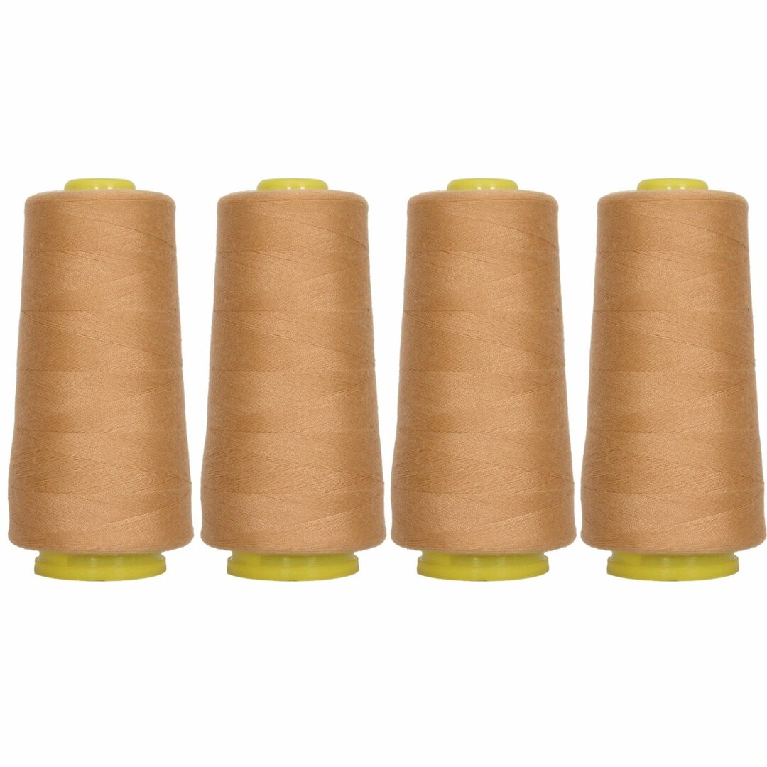 4 Big Cones Light Tan Serger Sewing Thread 2750 Yd Tex 27 40s2 ...
