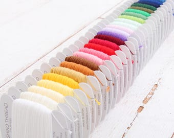 Sashiko Thread, 32 Color Options, 100% Cotton, Medium Size, 40 Meters, Made in Japan for ThreadArt