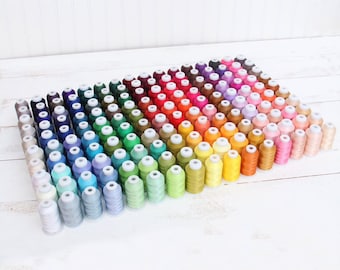 Machine Embroidery Thread Set - 160 Colors, Large 1000m Spools - Polyester