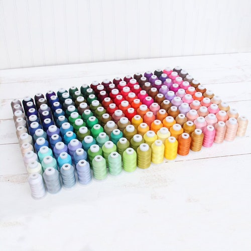 Machine Embroidery Thread Set 160 Colors Large 1000m Spools Etsy