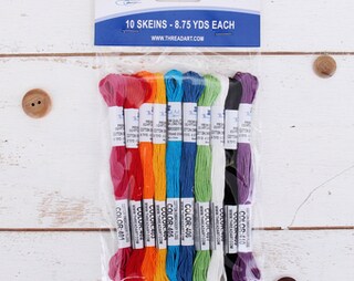 Filo Per Ricamo Kit Ricamo Principianti Set 50 Matassine Filo Cotone Per Punto Croce - Arcobaleno Colorati 8m 8 Metri Ciascuna Set Ricamo