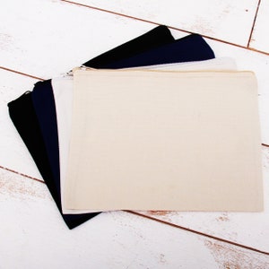 Blank Cotton Canvas MakeUp Bags - Plain, For DIY, Make Your Own