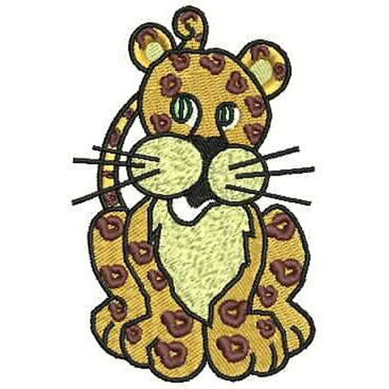 Machine Embroidery Design Set Jungle Animals1 12 Designs Etsy