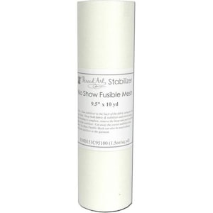 No Show Fusible Mesh Roll - 9.5&quot;x10yd - Embroidery Stabilizer Backing