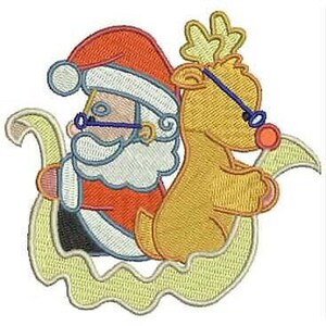 Machine Embroidery Design Set Santa and Rudolph1 10 Designs 9 Formats Threadart image 5