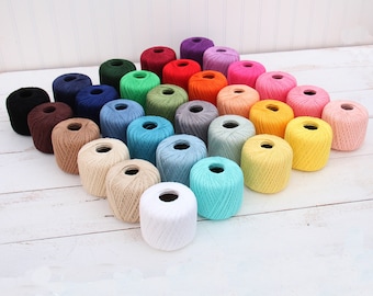 Cotton Crochet Thread - 30 Different Color Options - Size 3