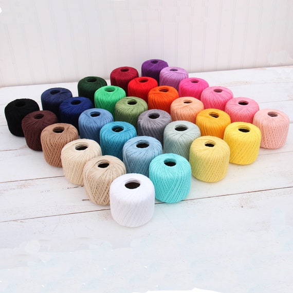 Cotton Crochet Thread - 30 Different Color Options - Size 3
