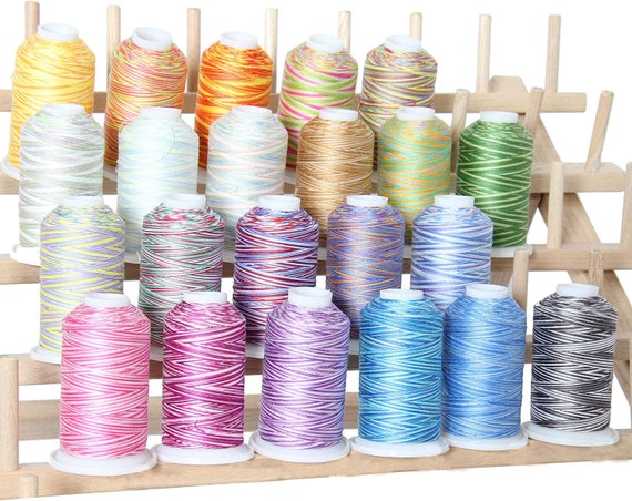 Multicolor Cotton Thread - 22 Variegated Colors Available - Quilting & Sewing