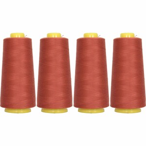 4 Big Cones Terra Cotta Serger Sewing Thread 2750 Yd Tex 27 40s2 - Threadart