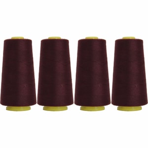 4 Big Cones Mahogany Serger Sewing Thread 2750 Yd Tex 27 40s2 - Threadart