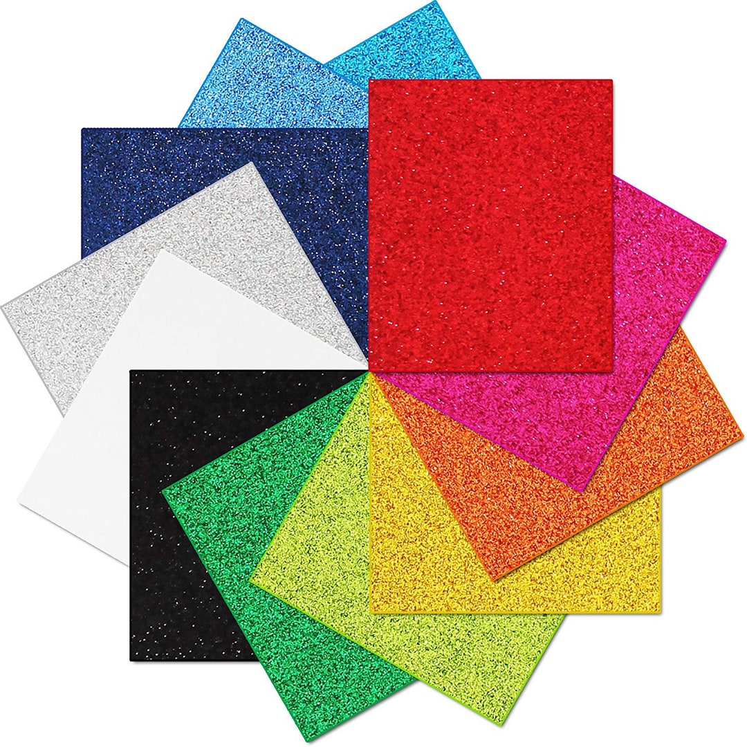 12 Sheets Glitter Heat Transfer Vinyl Sheets 13 Color - Etsy