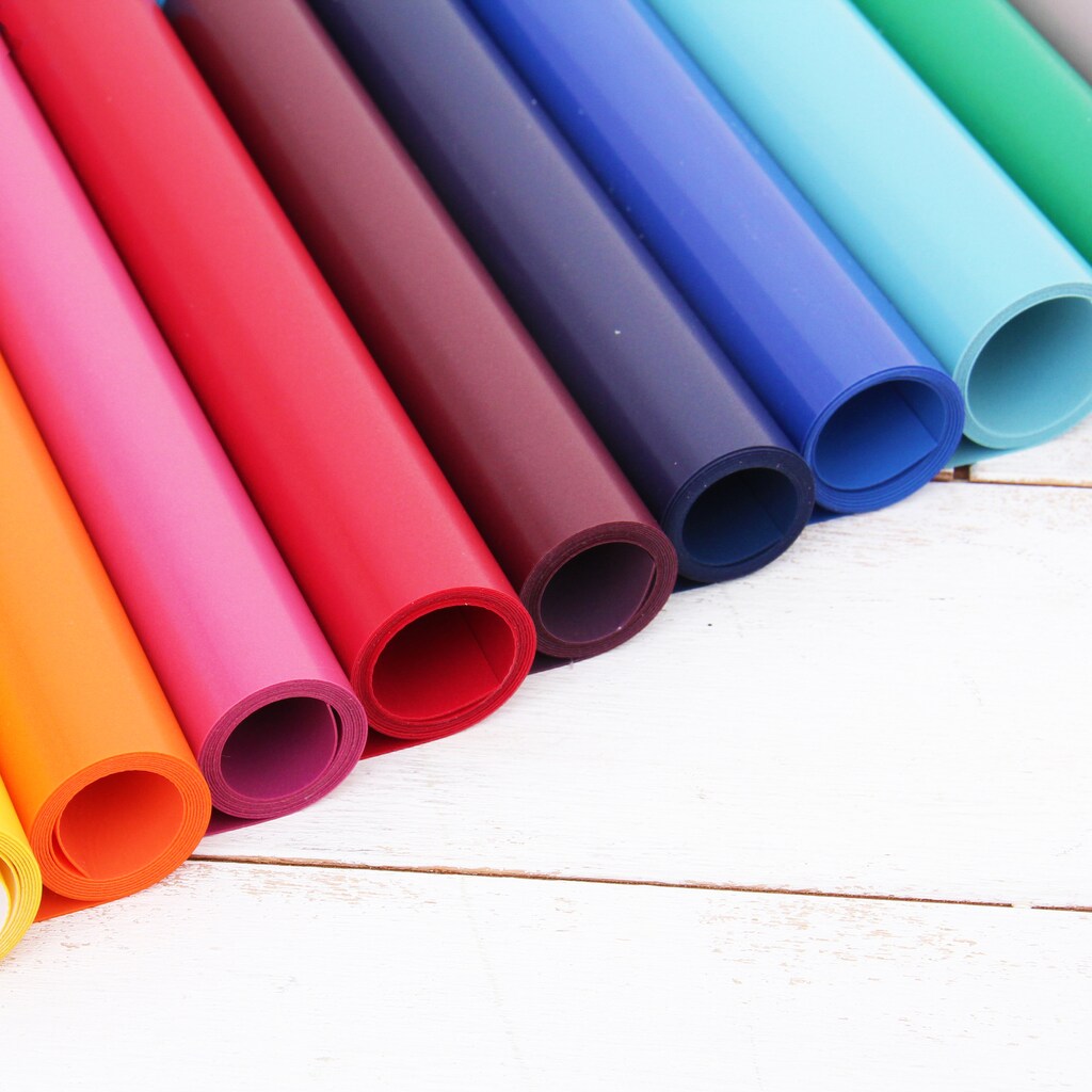 Rotolo Vinile Termoadesivo HTV Motivo Girasole E Arcobaleno - 30,5 Cm X 2,4 M - Per Tessuti, Cricut E Silhouette Cameo