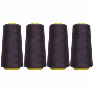 4 Big Cones Dark Navy Serger Sewing Thread 2750 Yd Tex 27 40s2 - Threadart