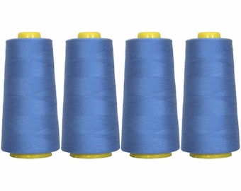 4 Big Cones Dusty Navy Serger Sewing Thread 2750 Yd Tex 27 40s2 - Threadart