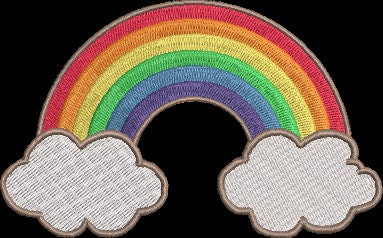 Rainbow Embroidery Design Instant Download Cute Beach Summer - 4 Sizes ...