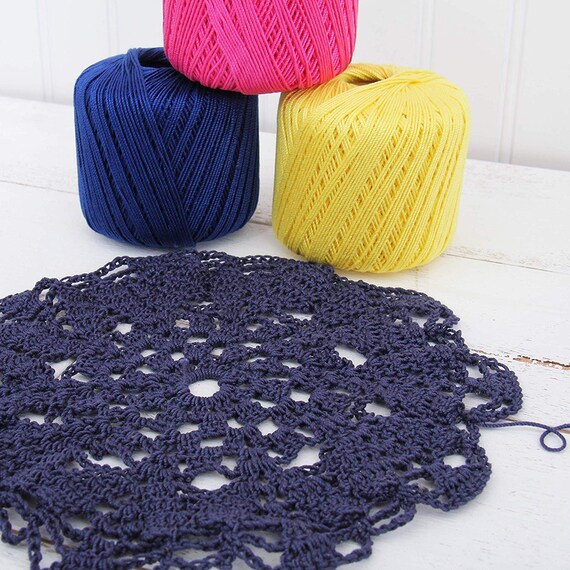 Cotton Crochet Thread 21 Different Color Options Size 3 - Etsy