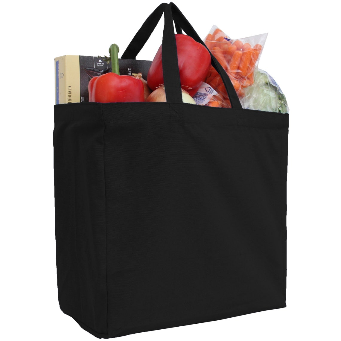 Premium 100% Cotton Canvas Grocery Tote Bags 6 Color Options - Etsy