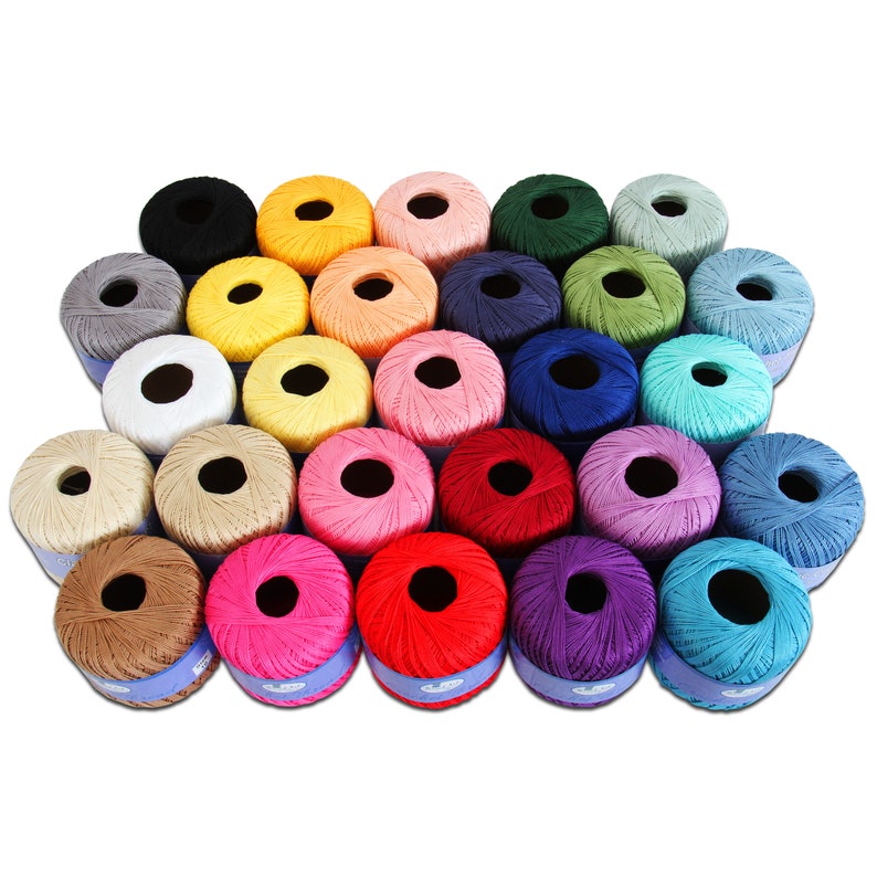 Cotton Crochet Thread 21 Different Color Options Size 3 Etsy