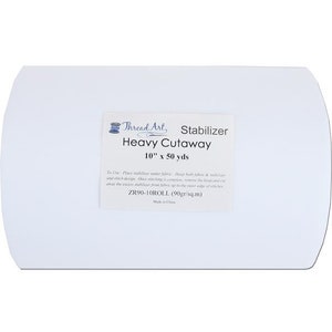 Heavy Cutaway Embroidery Backing Stabilizer - 10 inch 50 yd roll