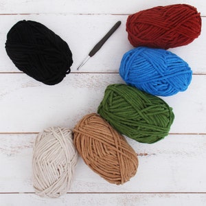Super Soft Chenille Yarn Set - Gemstone - Pack of 6 Skeins - #5 Chunky Plush Velvet Fluffy-50 Gram Skeins - 60 yds Each