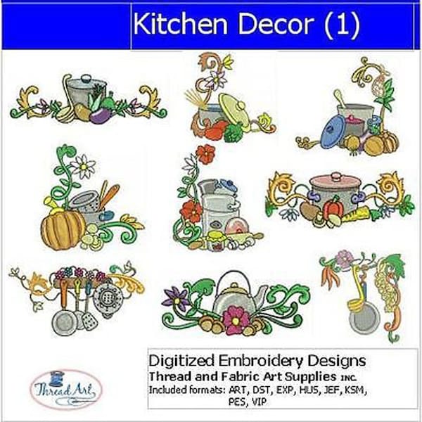 Machine Embroidery Designs Kitchen Etsy